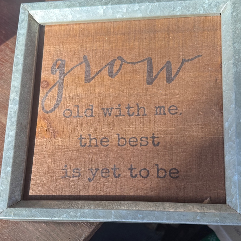 Hobby Lobby Brown and Silver Inspirational Sign